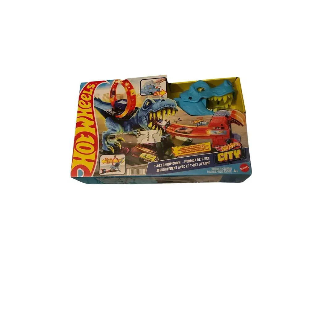 Hot Wheels T-Rex Chomp Down Track Set NEW